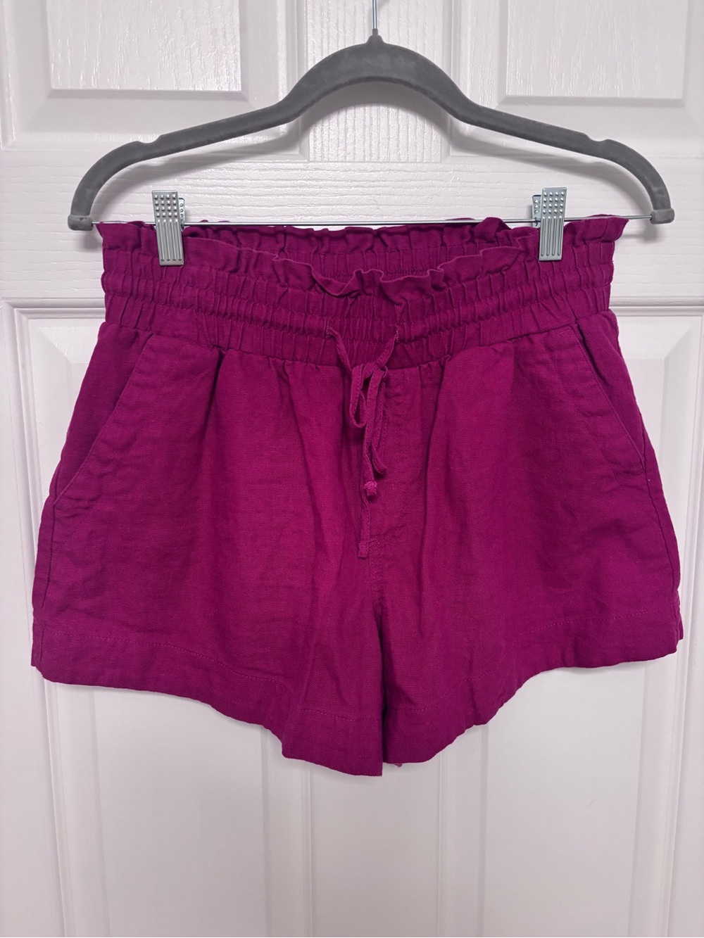 a new day Magenta Paperbag Waist Drawstring Shorts